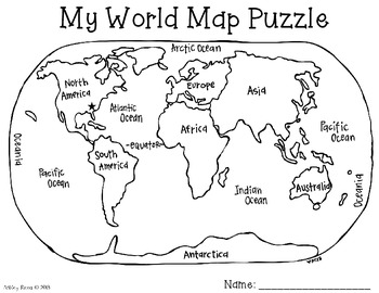 world map puzzle freebie by just reed teachers pay