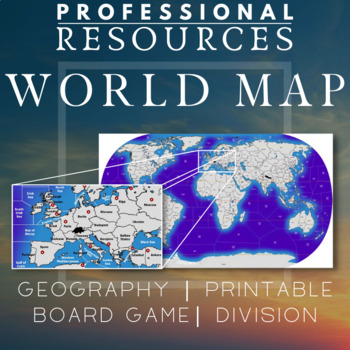 World Map | Regions | Board Game | Geography | Printable | Diplomacy | Risk