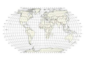 Preview of World Map - latitude and longitude grid