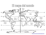 World Map/Mapa del Mundo for tracing and or drawing