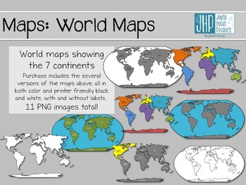 Preview of World Maps (clipart)