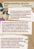 World Mental Health Day Reading Comprehension- with questi