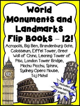 Preview of World Monuments and Landmarks Flip Books - Money Saving Bundle