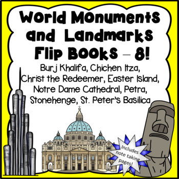 Preview of World Monuments and Landmarks Flip Books Set 2 - Money Saving Bundle