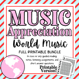 World Music Appreciation | GROWING BUNDLE | Printable Reso