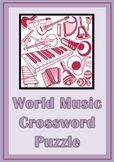 Music Games: Musical Instruments: World Music Crossword Puzzle