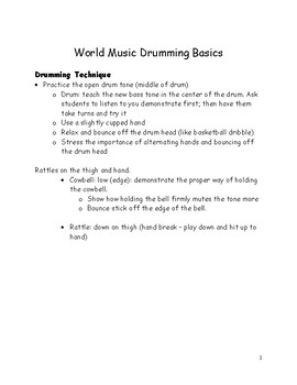 World Music Drumming Basics Lesson by Vinci eLearning | TPT