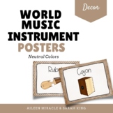 World Music Instrument Posters {Neutral Colors}