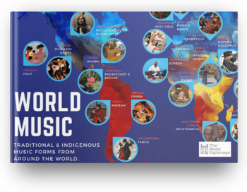 Preview of World Music Map - INFOGRAPHIC + MUSIC EXAMPLES
