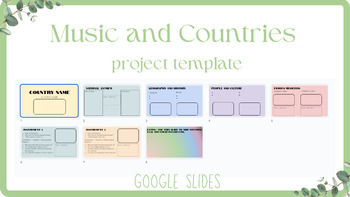 Preview of World Music Project (Slides Template)