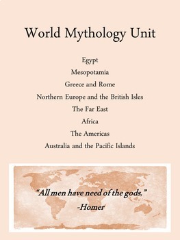 Preview of World Mythology Unit