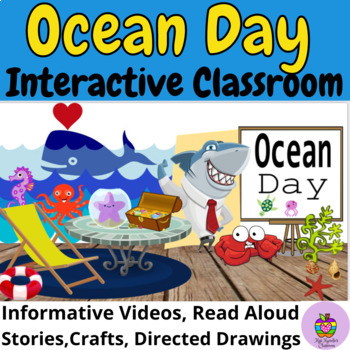 Preview of World Ocean Day Virtual Interactive Classroom- World Read Aloud Day