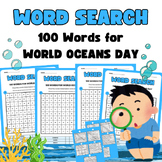 World Oceans Day Word Search Puzzles - Printable Worksheet