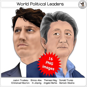 World Political Leaders Realistic Clip Art by Caboose Designs | TPT