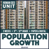 World Population Growth Decline Inquiry Unit | Human or Wo