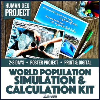 Preview of World Population Growth Poster Project Activity | Human World Geography