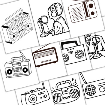 Preview of World Radio Day - coloring Book for Kids