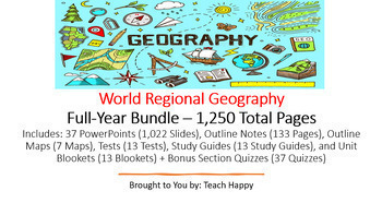 Preview of World Regional Geography Full-Year Bundle