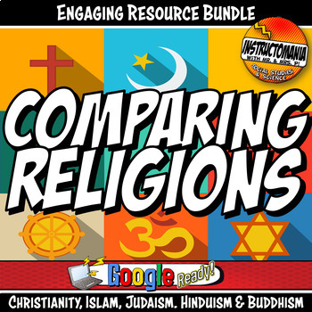 Preview of World Religion Lesson Set Activities- Comparing Religions Bundle Digital & Print