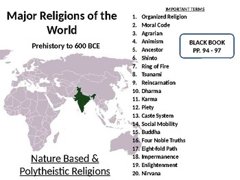 Preview of LESSON BUNDLE - World Religion:  Nature based & Polytheistic Belief Systems