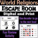 World Religions Activity Escape Room: Christianity, Buddhi