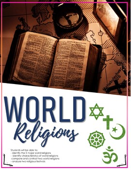 Preview of World Religions: Anchor Chart and Activities