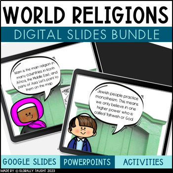 Preview of World Religions Digital Slides Bundle - Judaism, Islam, Christianity, & more!