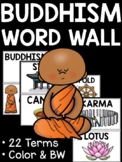 World Religions Buddhism Printable Illustrated Word Wall