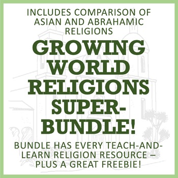 Preview of World Religions Bundle (Judaism, Christianity, Islam, Hinduism, Taoism, etc.)