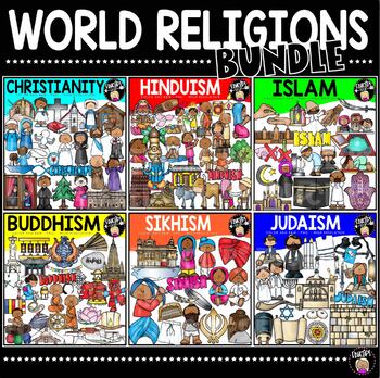 Preview of World Religions Clip Art Bundle {Educlips Clipart}