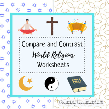 Preview of World Religions Compare and Contrast Worksheets