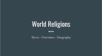 Preview of World Religions - Complete Unit