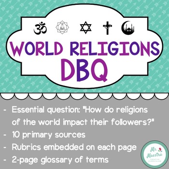 Preview of World Religions DBQ