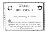 World Religions Flip Book and Activities - Engage NY ELA Domain 4