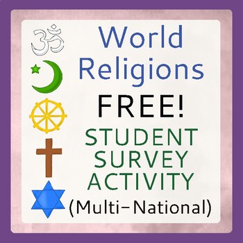 Preview of World Religions FREE Resource PRINT and EASEL