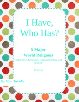Preview of World Religions: I Have, Who Has