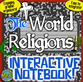 Preview of World Religions Interactive Notebook Activities for Judaism, Christianity, Islam
