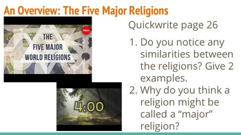 Preview of World Religions: Judaism, Christianity, Islam (Interactive Notebook)