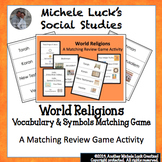 World Religions Matching Card Game Review Activity