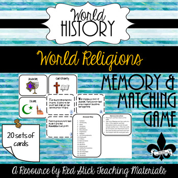 Preview of World Religions Matching Game