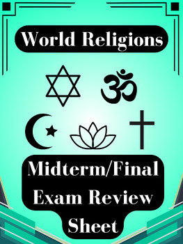 Preview of World Religions Midterm/Final Review Sheet