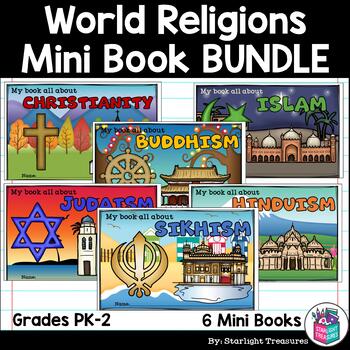 Preview of World Religions Mini Book Bundle for Early Readers