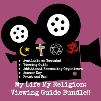 Preview of World Religions My Life My Religion Viewing Guide Bundle!