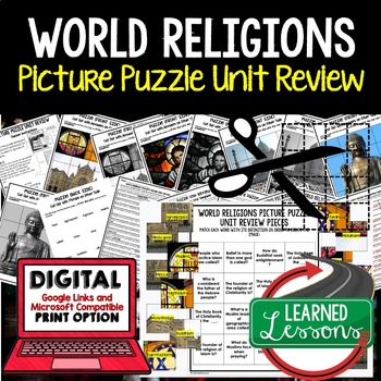 Preview of World Religions Activity Picture Puzzle World History Activity