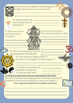 world religions map for kids