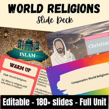 Preview of World Religions Slide Deck: Full Unit 180+ Slides