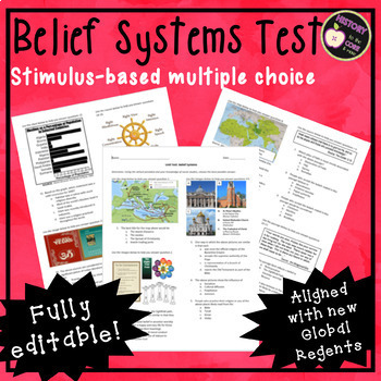 Preview of World Religions Test: Stimulus-based multiple choice