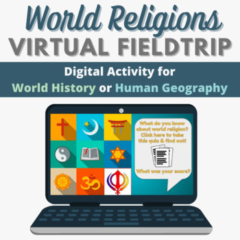 Preview of World Religions Virtual Fieldtrip Human Geography World History - Google Slides