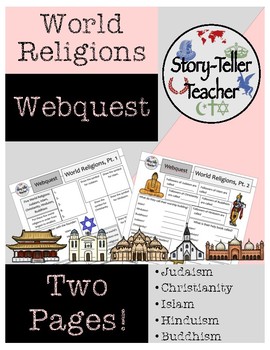 Preview of World Religions Webquest