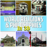 World Religions in 3D PowerPoint and Notes Set